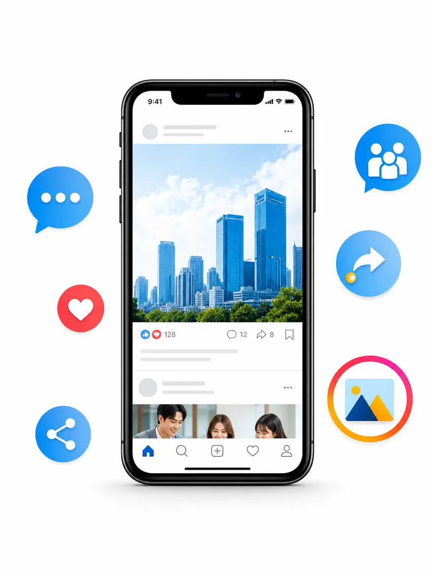 SNS発信での動画活用イメージ
