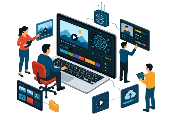 AI動画制作サービスのイメージ